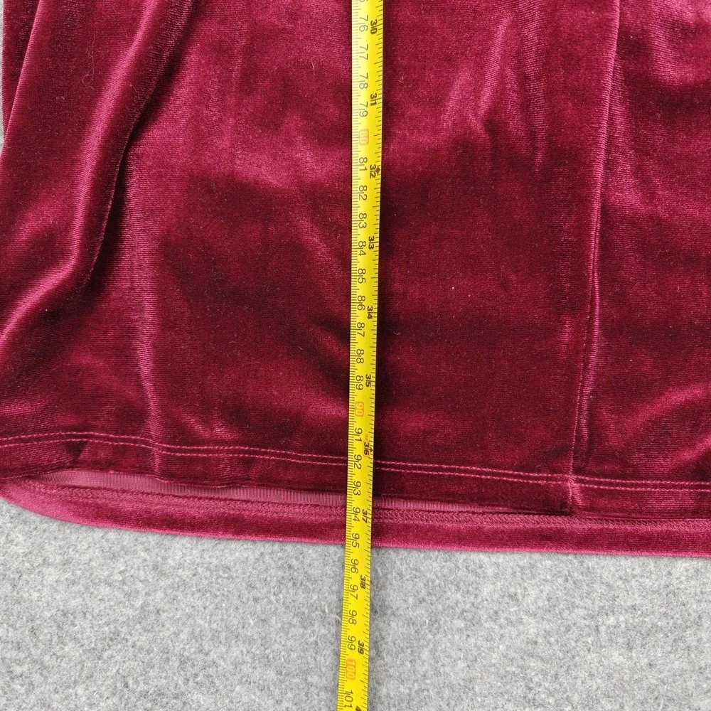 Boden‎ Dress Womens 8L Tall Red Velvet Cowl Neck Sheath Knee Length New